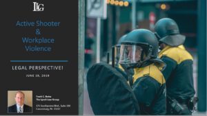 Cover Page of Active Shooter and Workplace Violence Presentation by Frank Botta