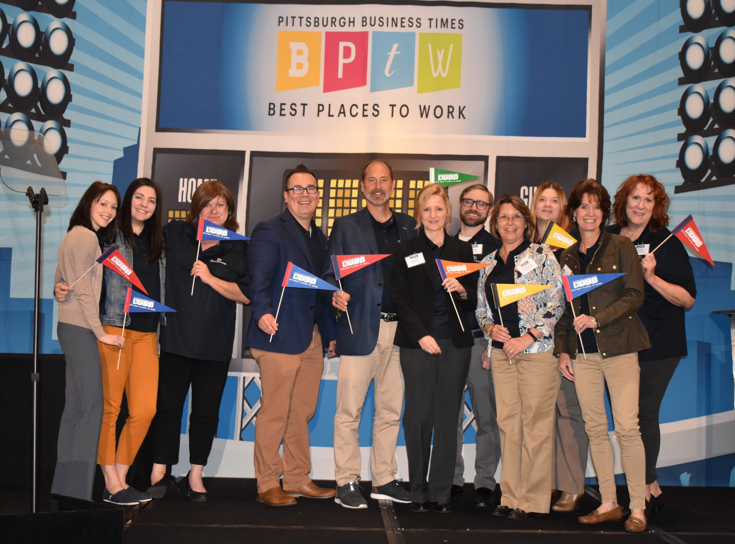 Group photo of The Lynch Law Group at 2019 Best Places to Work awards