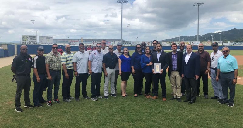 Friends and Family of Jorge Rivera join Frank Botta at the Puerto Rico Scouts Hall of Fame Induction Ceremony