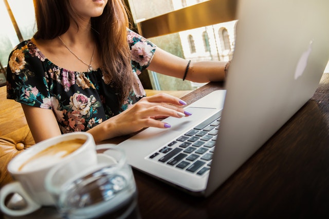 woman on laptop computer for video conference